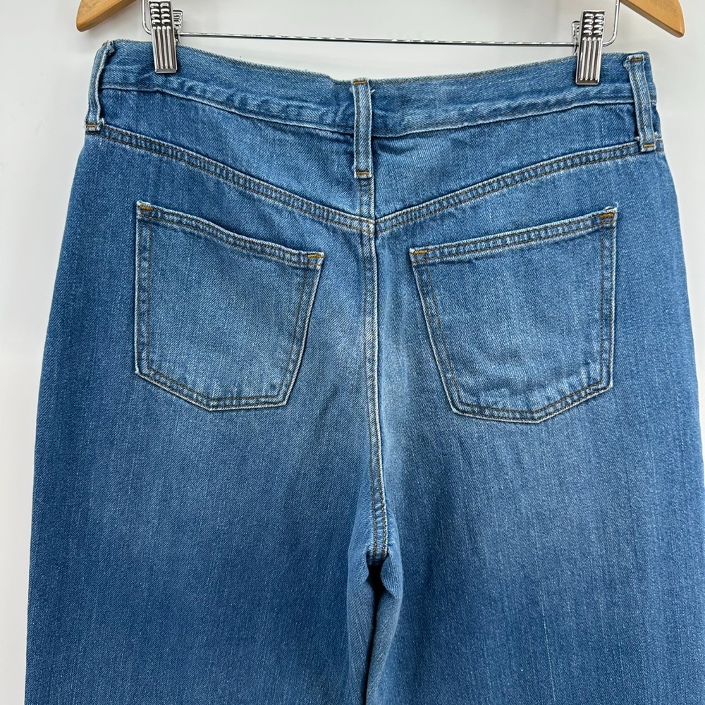 Universal Thread Jeans Womens 10/30R Blue Denim Wide-Leg Relaxed Fit 5-Pocket - Picture 3 of 10